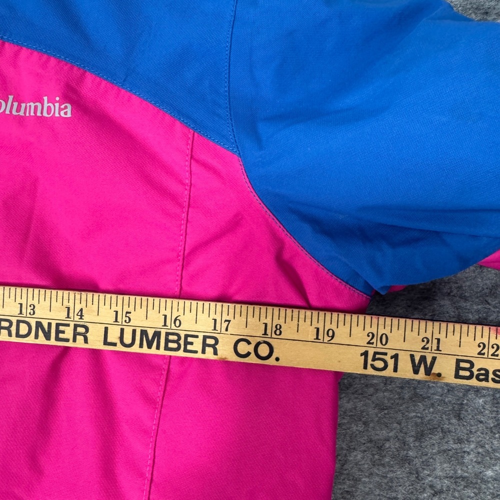 Columbia Kids XL 18/20 Interchange Jacket Pink Blue Omni-Heat Fleece WG1120 - Picture 8 of 11